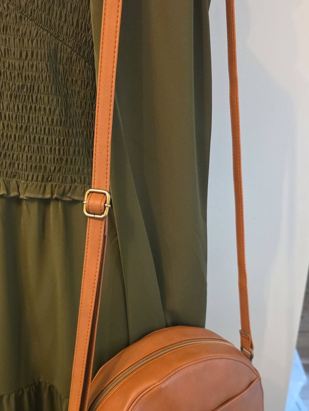 Floral Embroidered Tan Crossbody Bag - Picture 8 of 8